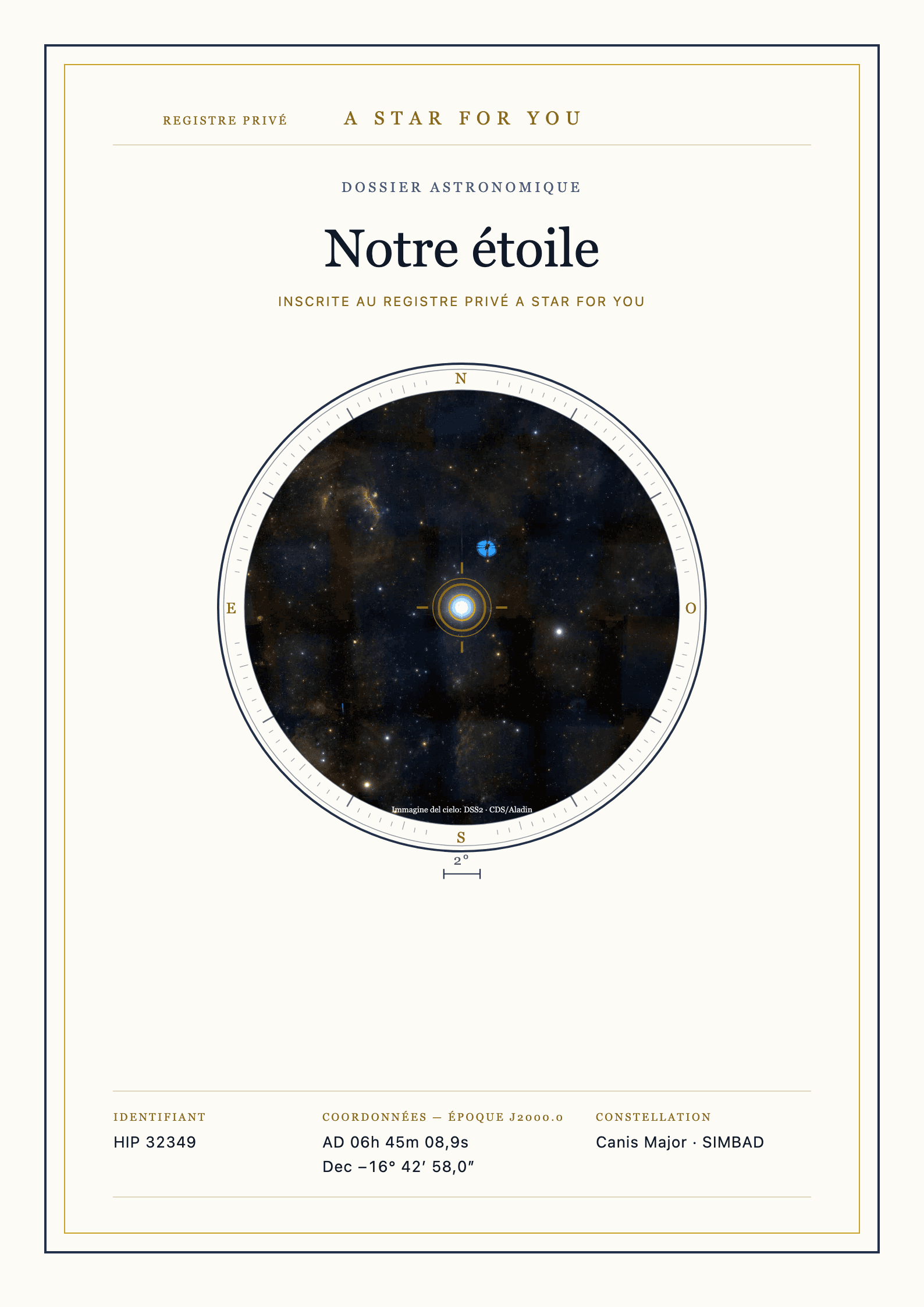 Page de couverture complète du dossier astronomique en français